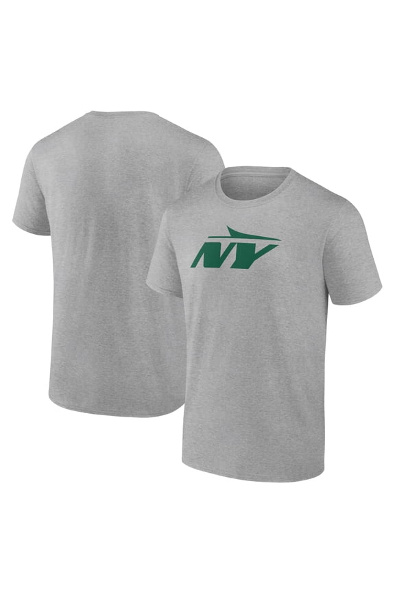 Men's Heather Gray New York Jets Secondary Logo T-Shirt