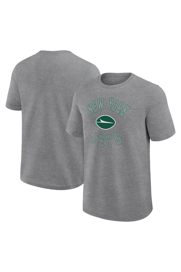Men's Logo Athletic Heather Gray New York Jets Success T-Shirt