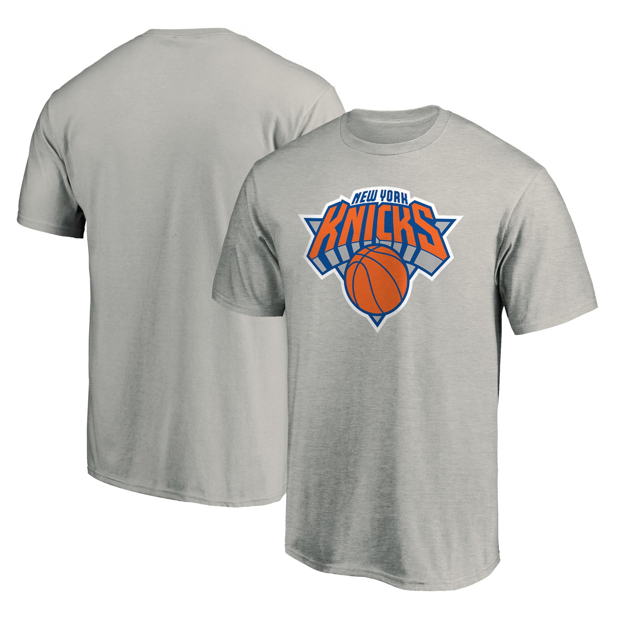 Men's Heather Gray New York Knicks Logo T-Shirt - Walmart.com