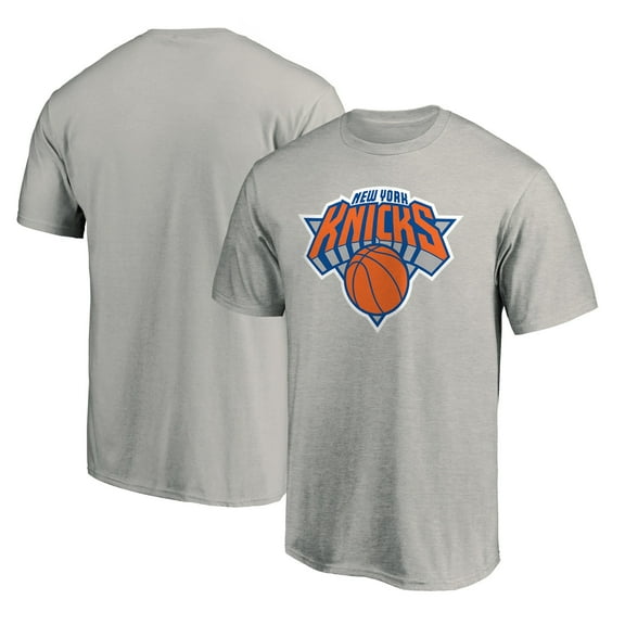 Men's Heather Gray New York Knicks Logo T-Shirt