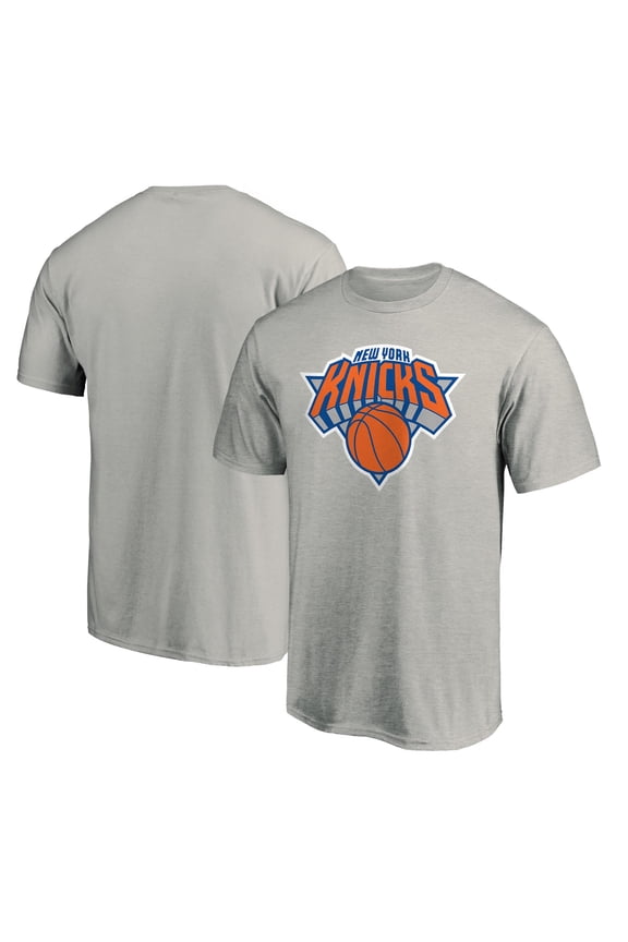 Men's Heather Gray New York Knicks Logo T-Shirt