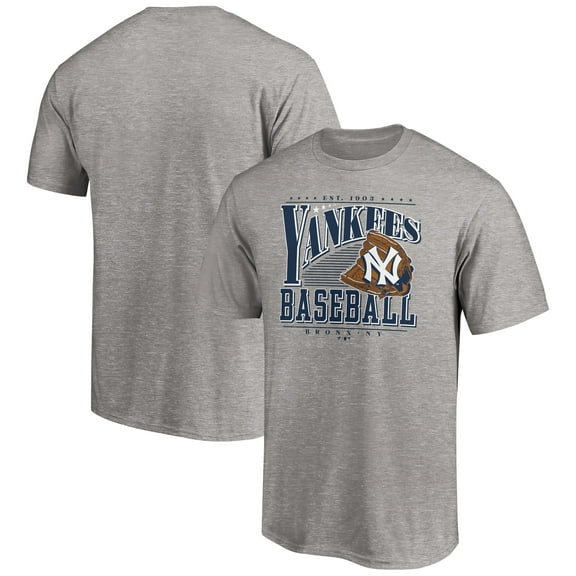 Men's Heather Gray New York Yankees Cooperstown Collection Winning Time T-Shirt