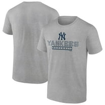 Men's Heather Gray New York Yankees Evanston Stencil T-Shirt