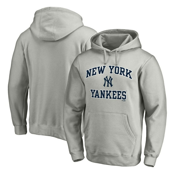 Men's Heather Gray New York Yankees Heart & Soul Pullover Hoodie