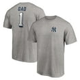 thumbnail image 1 of Men's Heather Gray New York Yankees Number One Dad T-Shirt, 1 of 3