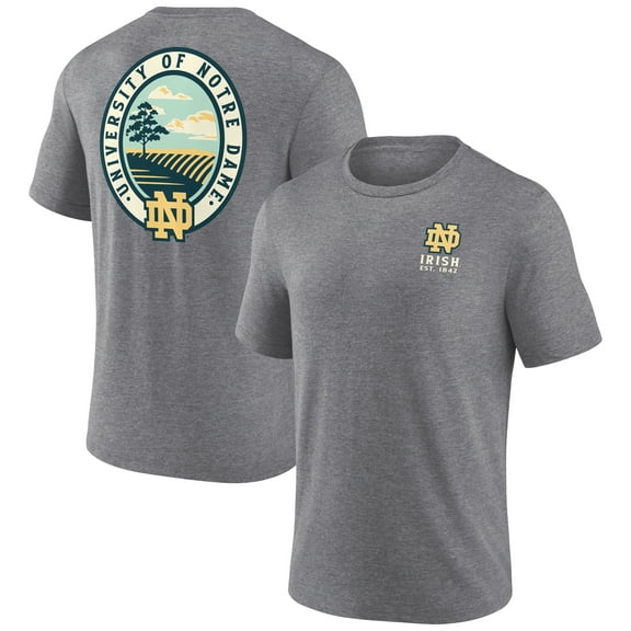 Men's Heather Gray Notre Dame Fighting Irish Region Outdoors Tri-Blend T-Shirt