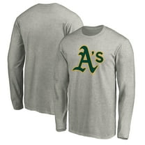 Men's Heather Gray Athletics Official Team Logo Long Sleeve T-Shirt