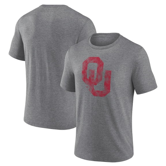 Men's Heather Gray Oklahoma Sooners Classic Primary Tri-Blend T-Shirt