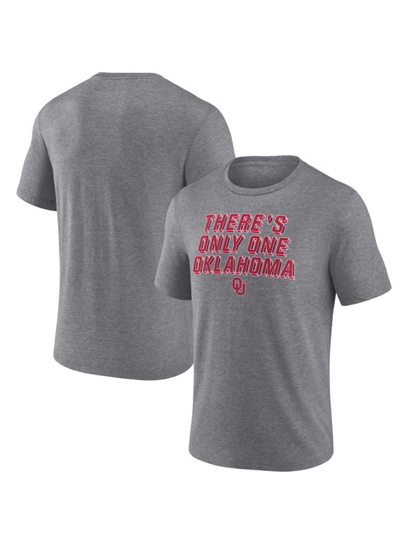 Men's Heather Gray Oklahoma Sooners First Visit Tri-Blend T-Shirt