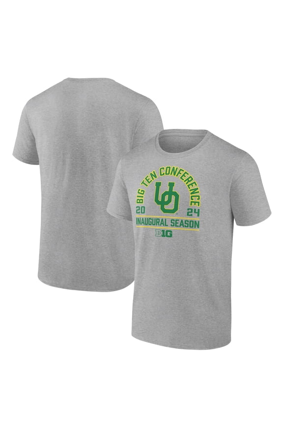 Men's Heather Gray Oregon Ducks Big Ten First Season T-Shirt