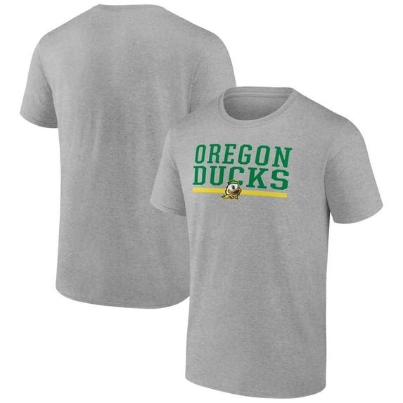 Men's Heather Gray Oregon Ducks Collegiate Stack T-Shirt