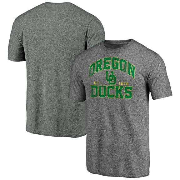 Men's Heather Gray Oregon Ducks Winners Podium Tri-Blend T-Shirt
