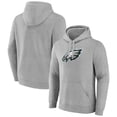 thumbnail image 1 of Men's Heather Gray Philadelphia Eagles Primary Team Logo Fitted Pullover Hoodie, 1 of 3