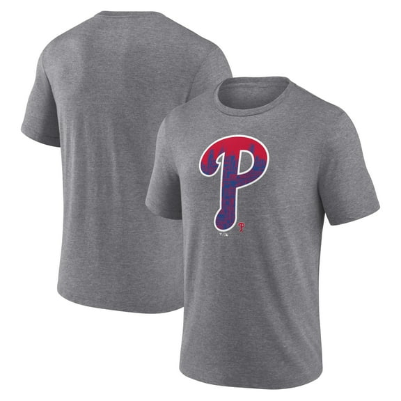 Men's  Heather Gray Philadelphia Phillies City P Tri-Blend T-Shirt