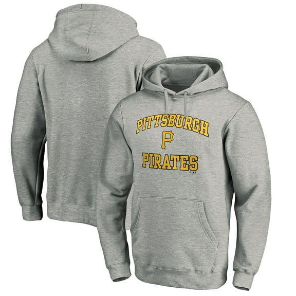 Men's Heather Gray Pittsburgh Pirates Heart & Soul Pullover Hoodie