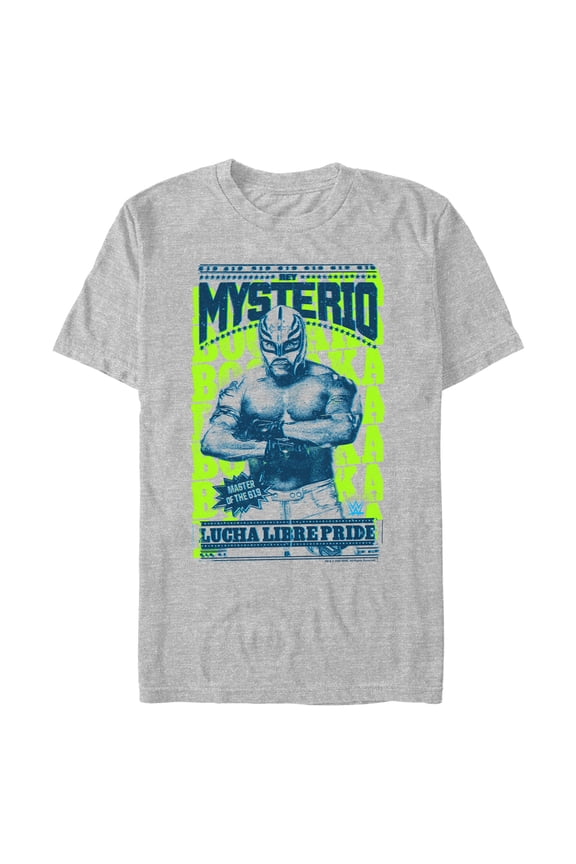 Men's Heather Gray Rey Mysterio Lucha Libre Pride T-Shirt