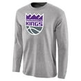 thumbnail image 1 of Men's Heather Gray Sacramento Kings Primary Logo Long Sleeve T-Shirt, 1 of 1