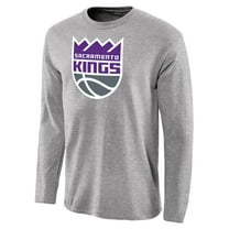 Men's Heather Gray Sacramento Kings Primary Logo Long Sleeve T-Shirt