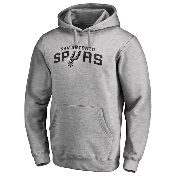 Men's Heather Gray San Antonio Spurs Alternate Logo Pullover Hoodie