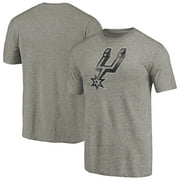 Mens Heather Gray San Antonio Spurs Distressed Team Logo Tri-Blend T-Shirt