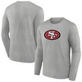 thumbnail image 1 of Men's Heather Gray San Francisco 49ers Primary Team Logo Long Sleeve T-Shirt, 1 of 3