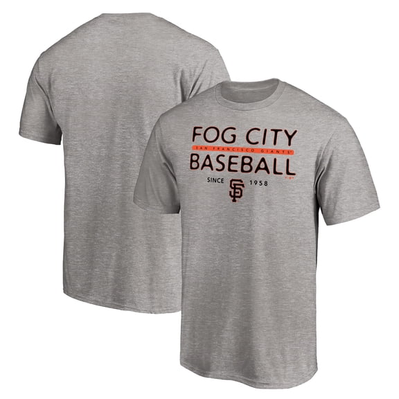 Men's Heather Gray San Francisco Giants Fog City Baseball T-Shirt