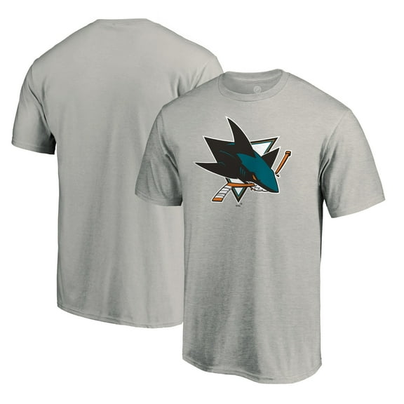 Men's Heather Gray San Jose Sharks Logo T-Shirt