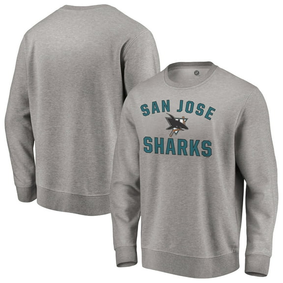 Men's Heather Gray San Jose Sharks Special Edition Victory Arch Pullover Sweatshirt