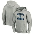 thumbnail image 1 of Men's Heather Gray Seattle Kraken Victory Arch Team Fitted Pullover Hoodie, 1 of 3