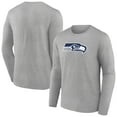 thumbnail image 1 of Men's Heather Gray Seattle Seahawks Primary Team Logo Long Sleeve T-Shirt, 1 of 3