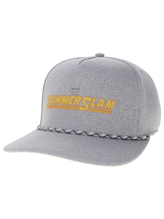 Men's Heather Gray/ SummerSlam Retro Logo Caddy Snapback Hat
