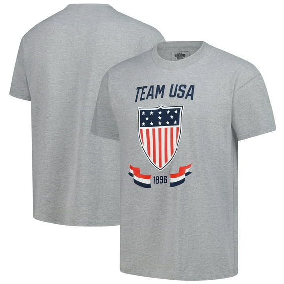 Men's Heather Gray Team USA Since 1896 Crewneck T-Shirt