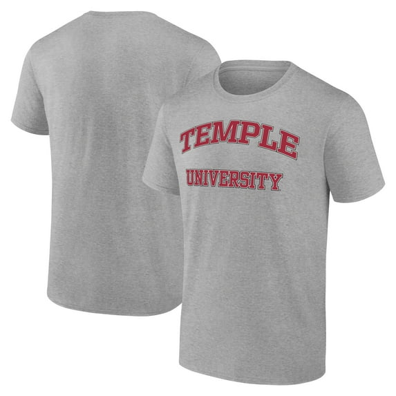 Men's Heather Gray Temple Owls Campus T-Shirt