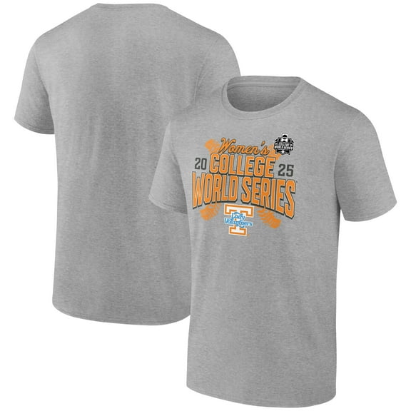 Men's Heather Gray Tennessee Lady Vols 2025 NCAA Softball Women's College World Series Cut Off T-Shirt