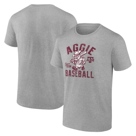 Men's  Heather Gray Texas A&M Aggies Ol' Sarge Baseball T-Shirt