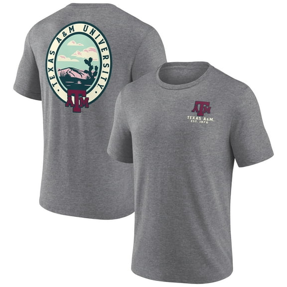 Men's Heather Gray Texas A&M Aggies Region Outdoors Tri-Blend T-Shirt