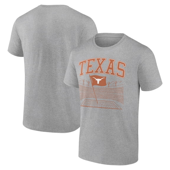 Men's Heather Gray Texas Longhorns Flag Plant T-Shirt
