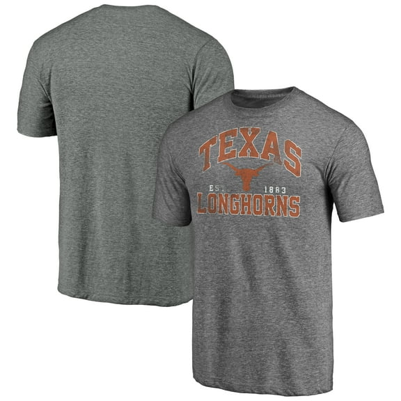 Men's Heather Gray Texas Longhorns Winners Podium Tri-Blend T-Shirt