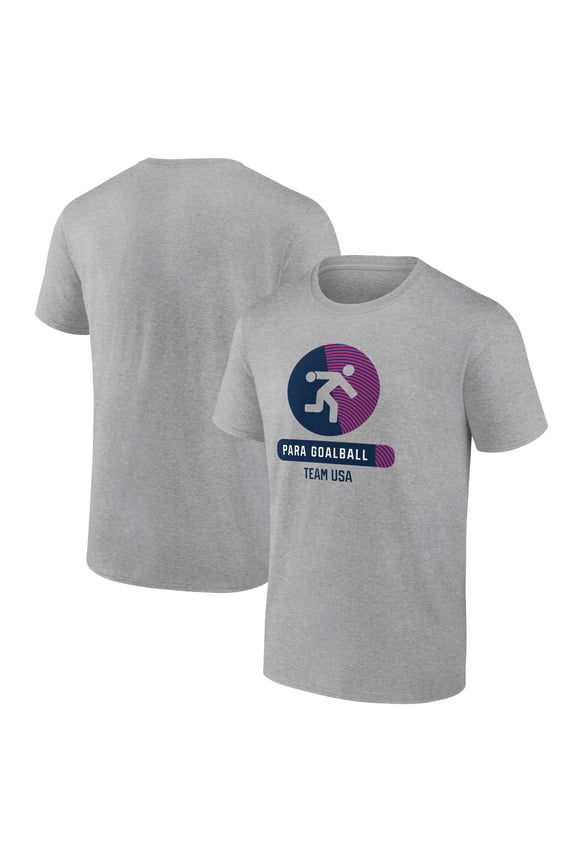 Men's Heather Gray US Paralympic Goalball Radiating Victory T-Shirt