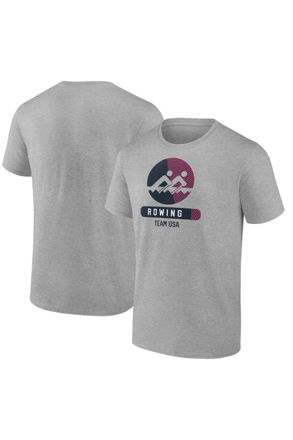 Men's Heather Gray US Rowing Radiating Victory T-Shirt