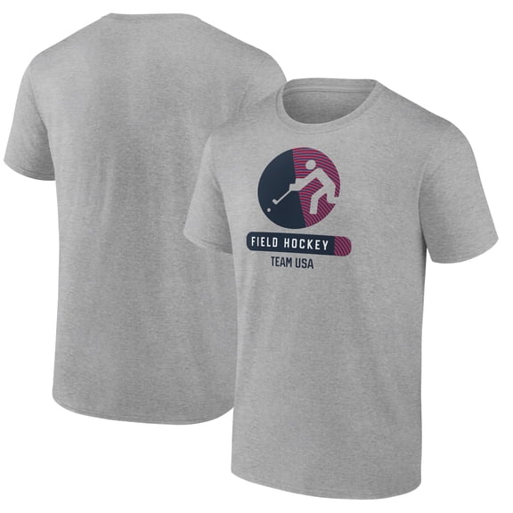 Men's Heather Gray USA Field Hockey Radiating Victory T-Shirt