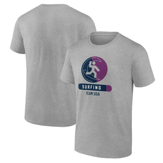 Men's Heather Gray USA Surfing Radiating Victory T-Shirt