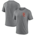 thumbnail image 1 of Men's Heather Gray USC Trojans Left Distressed Logo Tri-Blend T-Shirt, 1 of 3
