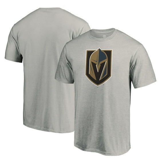 Men's Heather Gray Vegas Golden Knights Primary Logo T-Shirt