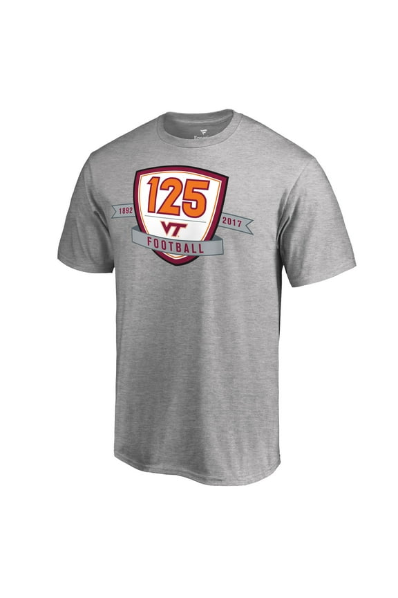 Men's Heather Gray Virginia Tech Hokies 125 Years T-Shirt