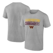 Mens Heather Gray Washington Commanders Team Fade Out T-Shirt