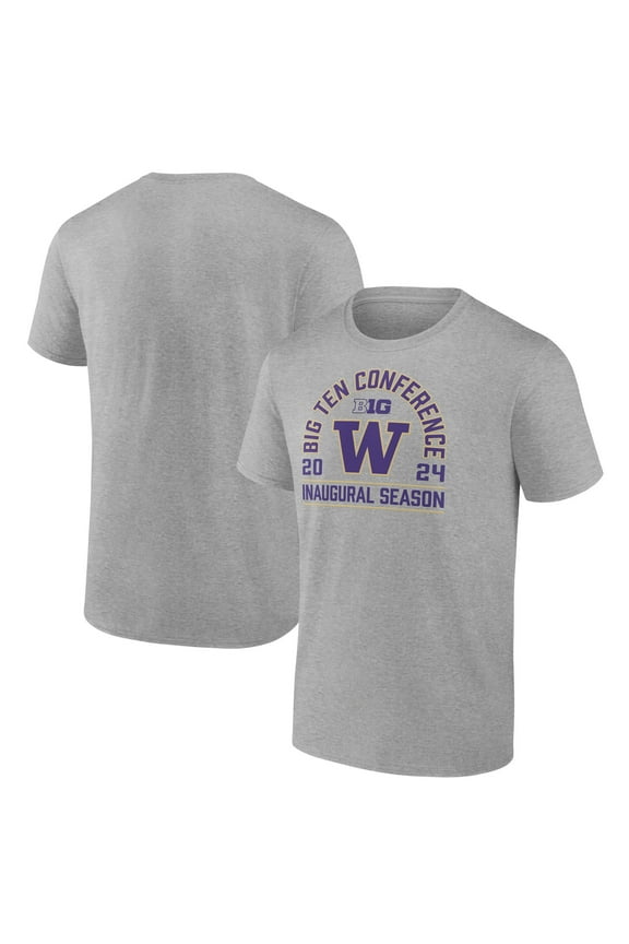 Men's Heather Gray Washington Huskies Big Ten First Season T-Shirt