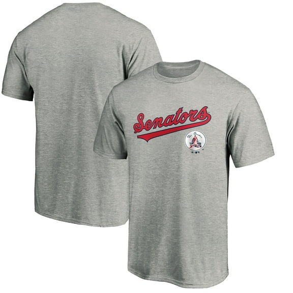 Men's Heather Gray Washington Senators Cooperstown Collection Wahconah T-Shirt
