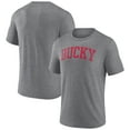 thumbnail image 1 of Men's Heather Gray Wisconsin Badgers Arch Battle Cry Tri-Blend T-Shirt, 1 of 3