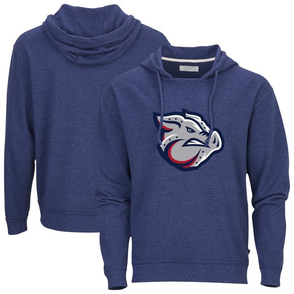 Men's Heather Navy Lehigh Valley IronPigs French Terry Pullover Hoodie